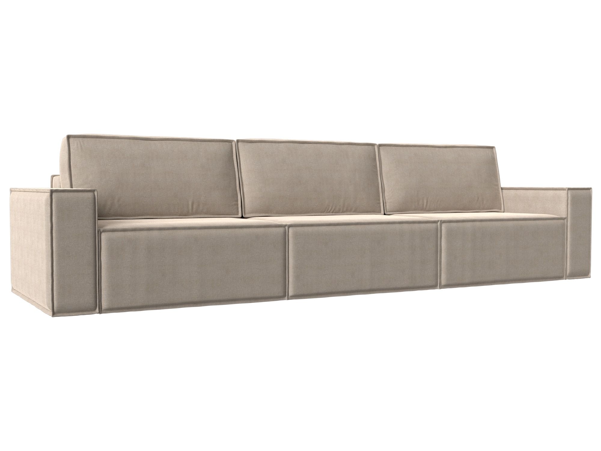 

Прямой диван Куба лонг рогожка бежевый, Прямой диван Куба лонг