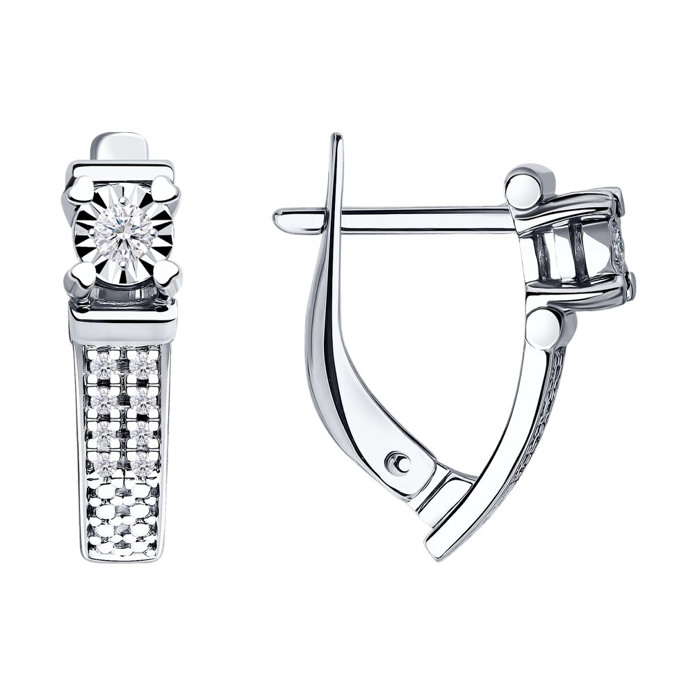 

Серьги из белого золота SOKOLOV Diamonds 1021314, бриллиант, 1021314