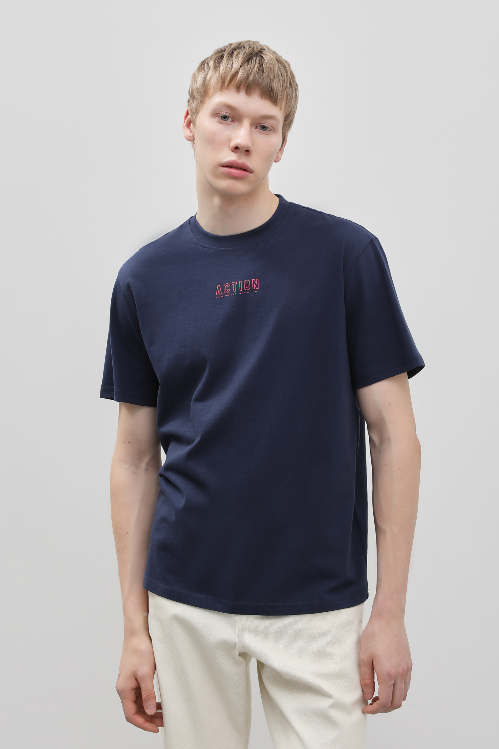 

Футболка мужская Finn Flare FBD21059 синяя 2XL, Синий, FBD21059