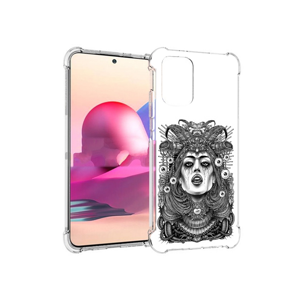 

Чехол MyPads Tocco для Xiaomi Redmi Note 10S портрет девушки черно белый, Прозрачный, Tocco
