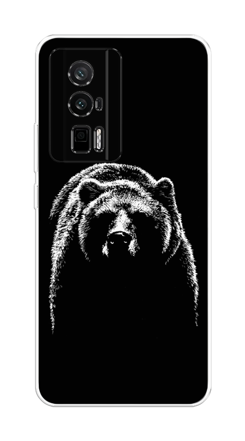 

Чехол на Xiaomi Redmi K60/Poco F5 Pro "Медведь в ночи", Белый;черный, 317450-1