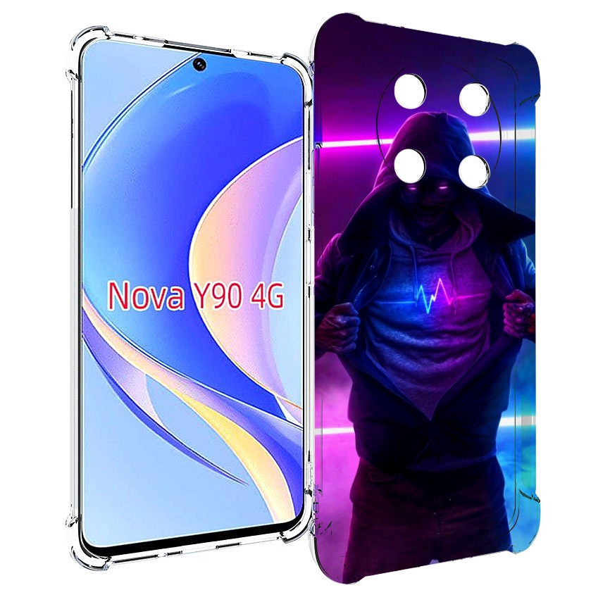 

Чехол MyPads парень в капюшоне неоновый для Huawei Nova Y90 (CTR-LX1) / Enjoy 50 Pro, Tocco