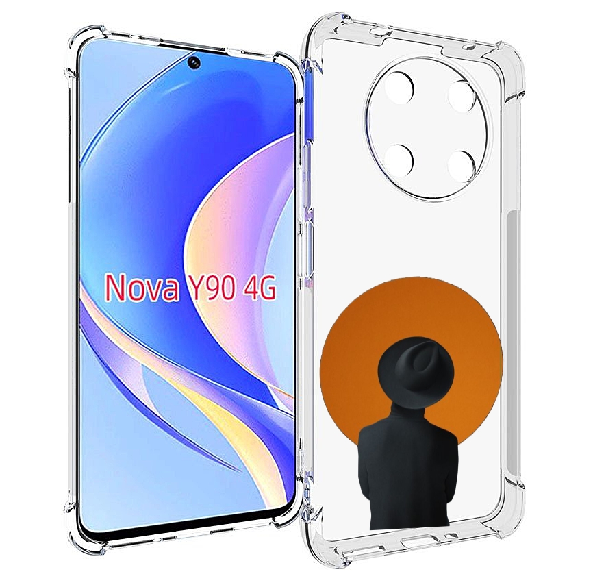 

Чехол MyPads парень в шляпе в оранжевом кружке для Huawei Nova Y90 (CTR-LX1), Tocco