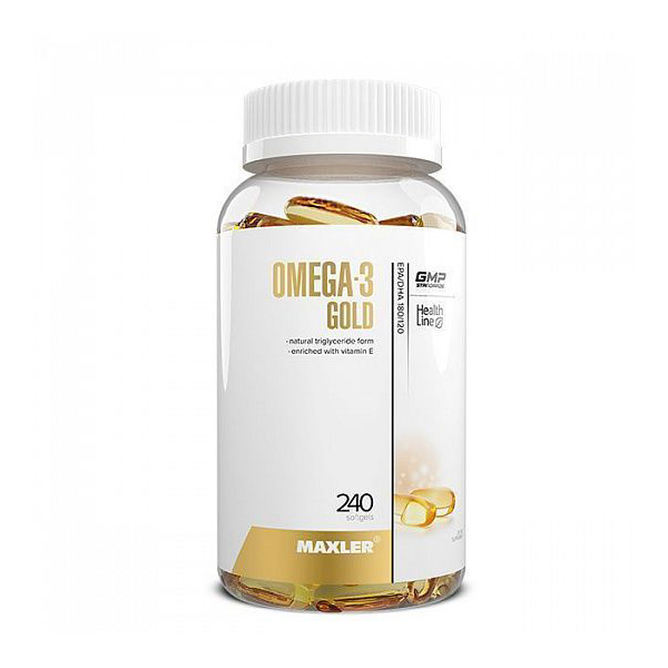 

Рыбий жир омега-3 Maxler Omega-3 Gold капсулы EPA/DHA 300 мг 240 шт., Omega-3 Gold