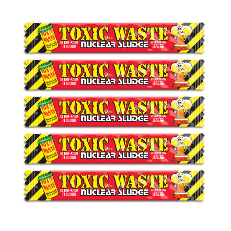 Жевательная конфета Toxic Waste Вишня (5 шт. по 20 г)