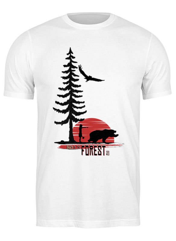

Футболка мужская Printio Born in the forest черная 2XL, Черный, Born in the forest