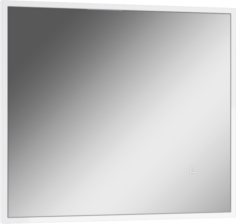 Зеркало Домино Graffo 700х600 белый глянец с подсветкой шкаф купе маршал белый зеркало глянец