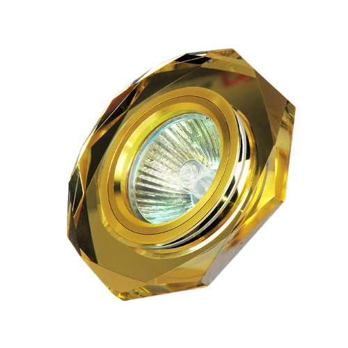 фото 8220-mr16-5.3-yl-gl светильник точечный желтый-золотой elvan
