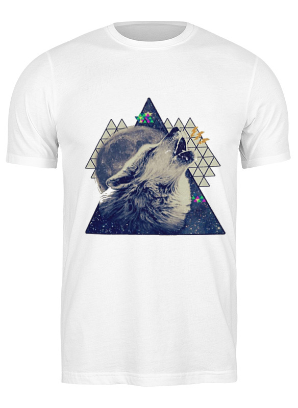 

Футболка мужская Printio Волк. белая 3XL, Белый, Волк.