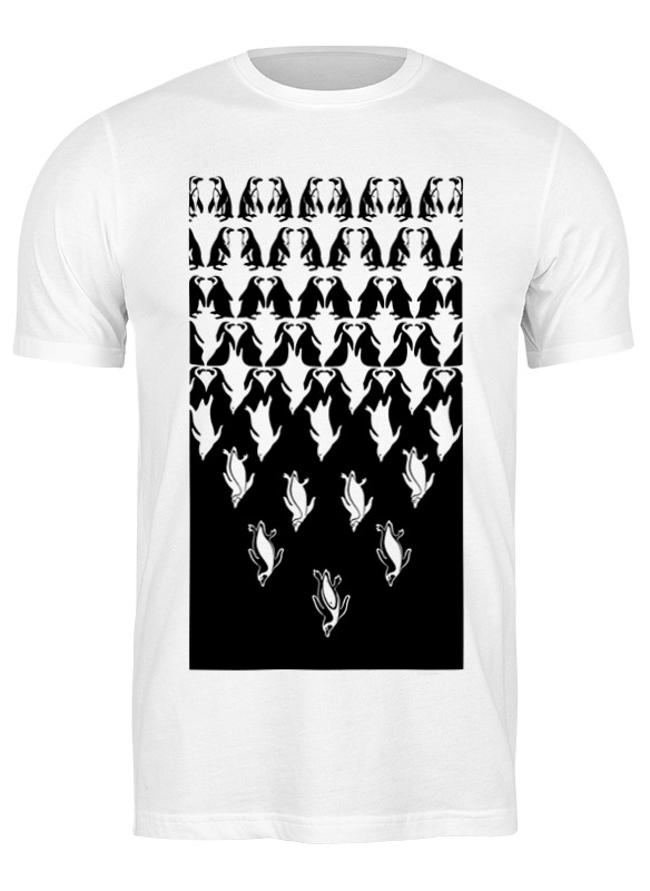 

Футболка мужская Printio Пингвины белая 3XL, Белый, Пингвины