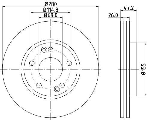 

Nd6023k_диск тормозной передний kia ceed, hyundai i30 1.4-2.0/1.6 crdi 06>