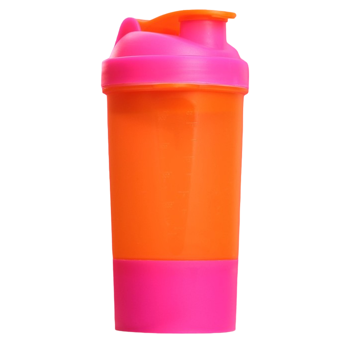 Sima-land с чашей под протеин, орнанжево-розовый, 500 мл