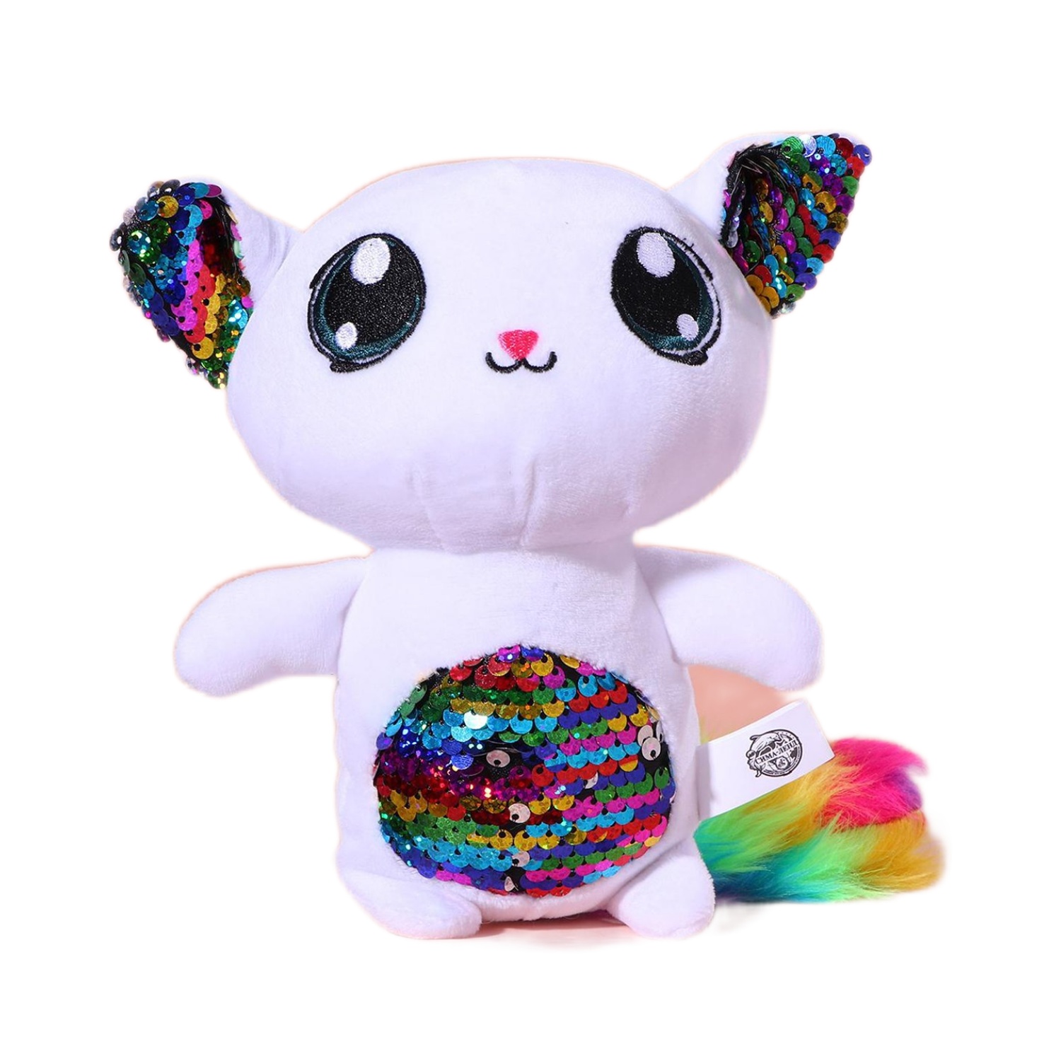 

Milo toys с пайетками, Лемурчик Феня, Белый, с пайетками, Лемурчик Феня