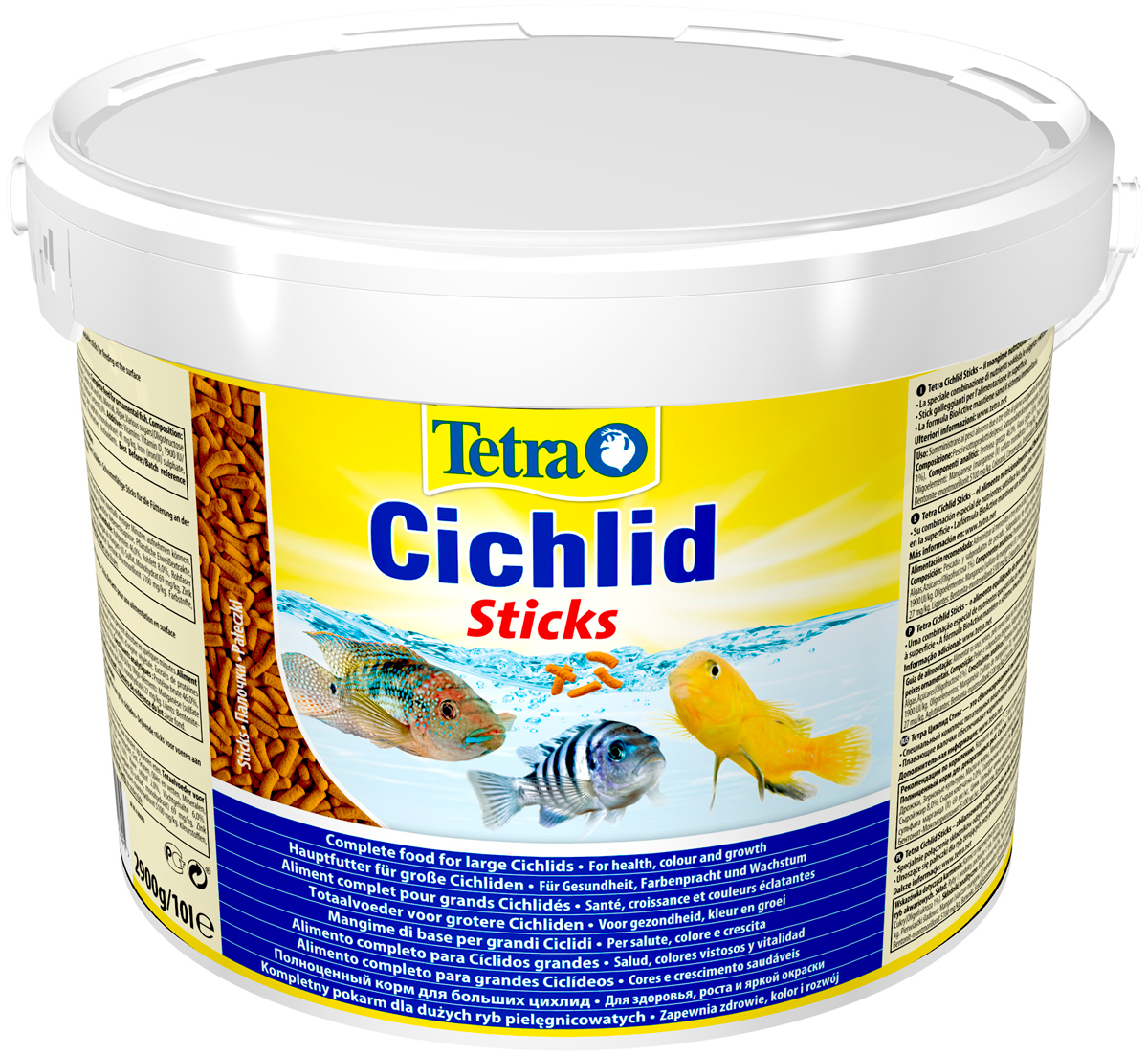 Корм для аквариумных рыб цихлид Tetra Cichlid Sticks в виде палочек, 2 шт по 10 л
