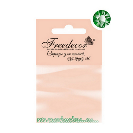 

Набор, Freedecor, Стразы для ногтей «Изумруд», 1,8 мм, 5 шт.