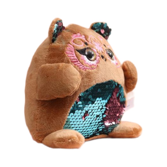 

Milo toys с пайетками, Мишка, Зеленый;коричневый, с пайетками, Мишка