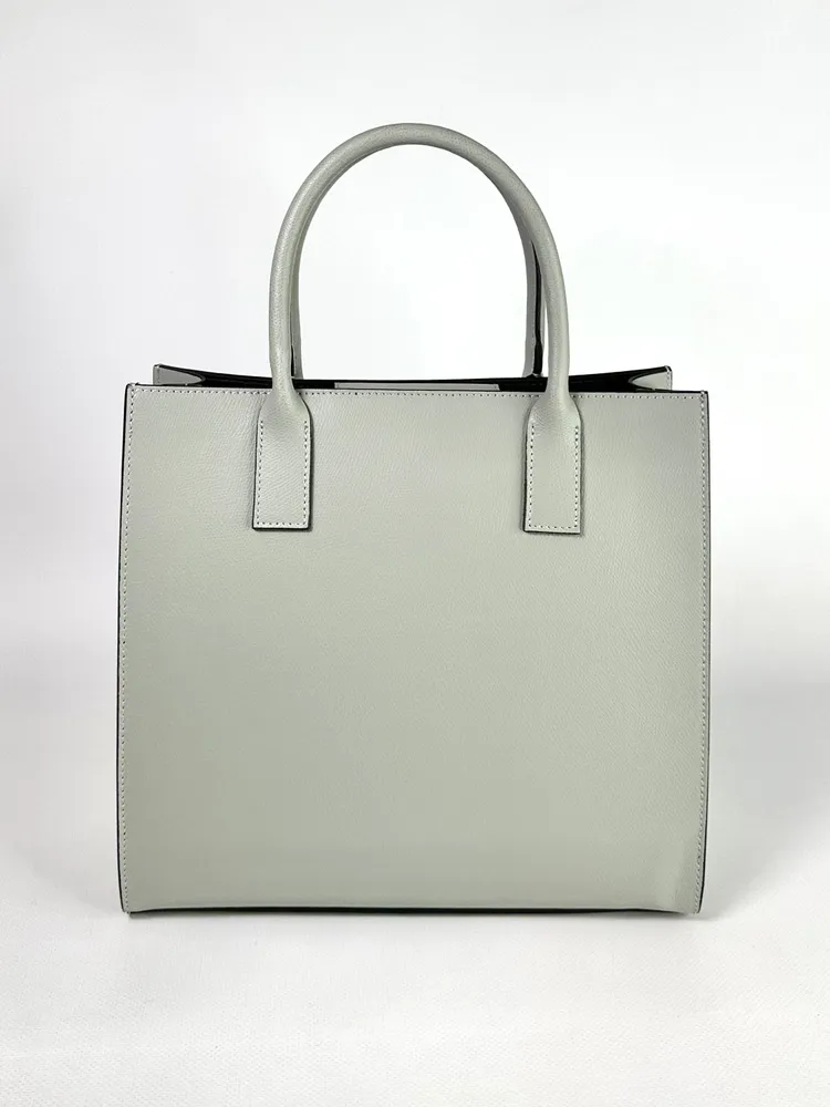 Сумка женская Vera Pelle Деловая_Donna Rita светло-серая