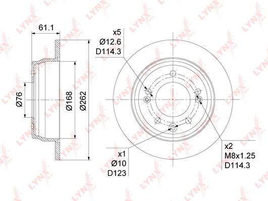 

Диск тормозной задний (262x10) подходит для HUYNDAI i30(FD) 1.4-2.0D 07-12 / ix35 1.6-2.4