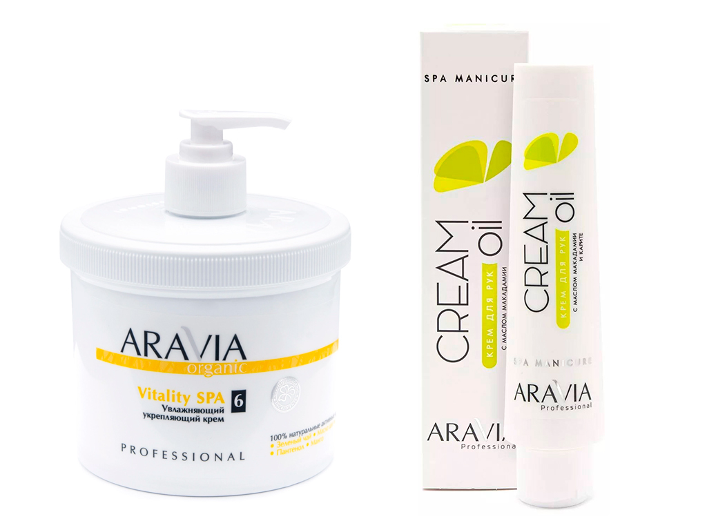 

Набор ARAVIA Крем для тела Vitality SPA+Крем для рук с маслом макадамии и карите