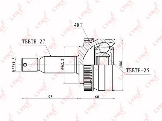 

ШРУС наруж. ком/кт LYNXauto co3626a, ШРУС наруж. ком/кт LYNXauto co3626a LYNXauto co3626a