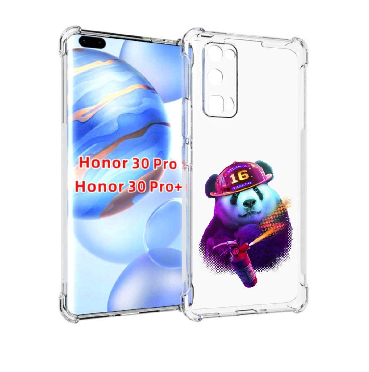 

Чехол бампер MyPads Яркая панда детский для Honor 30 Pro, Прозрачный, Tocco