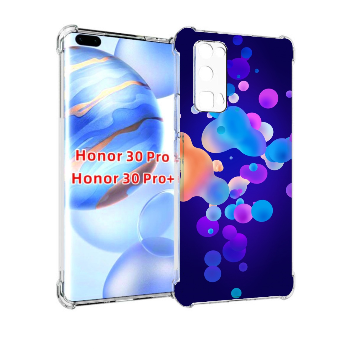 

Чехол бампер MyPads абстрактные-пузырьки для Honor 30 Pro, Прозрачный, Tocco