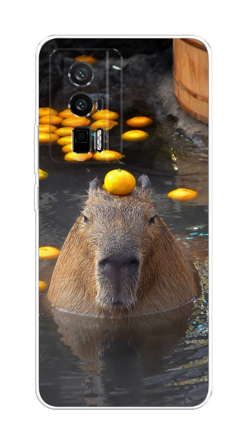 

Чехол на Xiaomi Redmi K60/Poco F5 Pro "Капибара отдыхает", Коричневый;оранжевый;серый, 317450-1