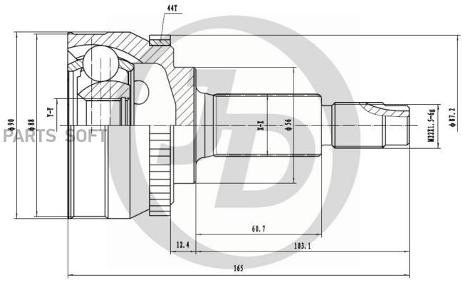 

JUST DRIVE JCT0076A ШРУС внешний ABS NI072A44