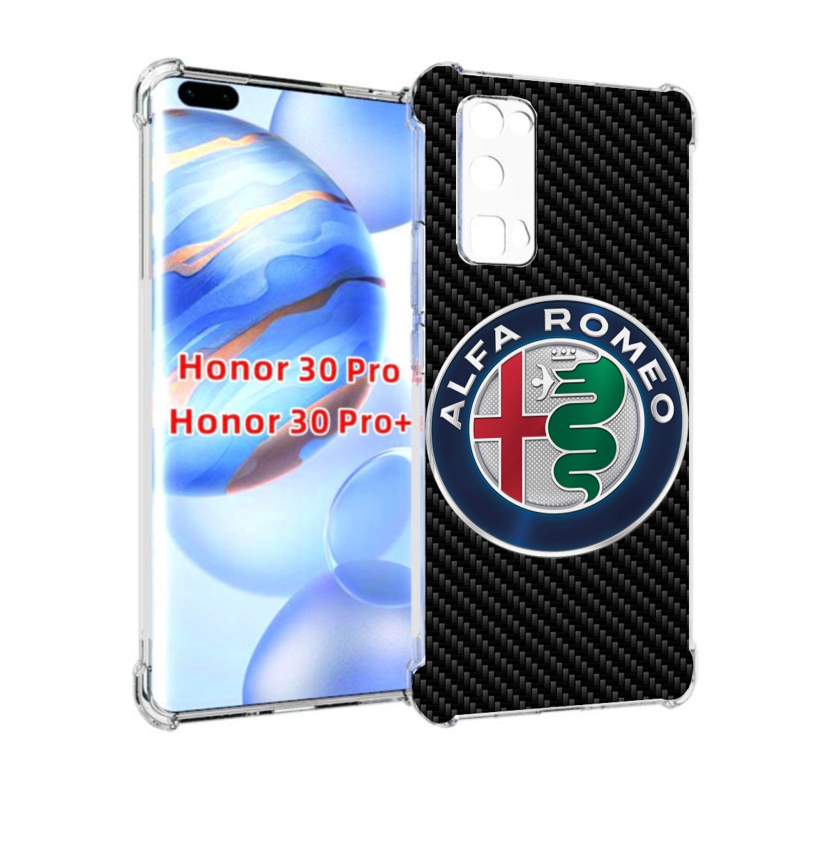 

Чехол бампер MyPads альфа-ромео мужской для Honor 30 Pro, Прозрачный, Tocco