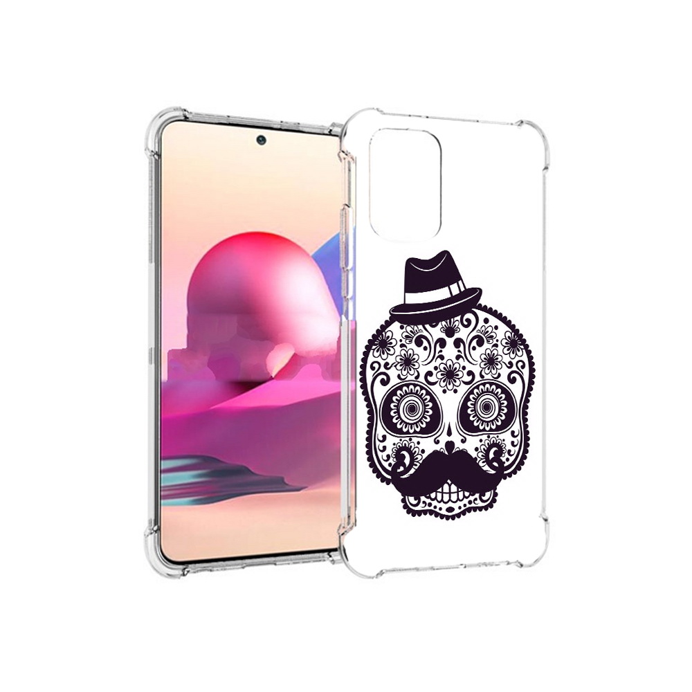 

Чехол MyPads Tocco для Xiaomi Redmi Note 10S разрисованный скелет (PT158704.257.575), Прозрачный, Tocco
