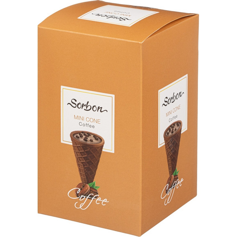 Набор конфет Sorbon мини-рожки Coffee c хрустящей начинкой, 200г