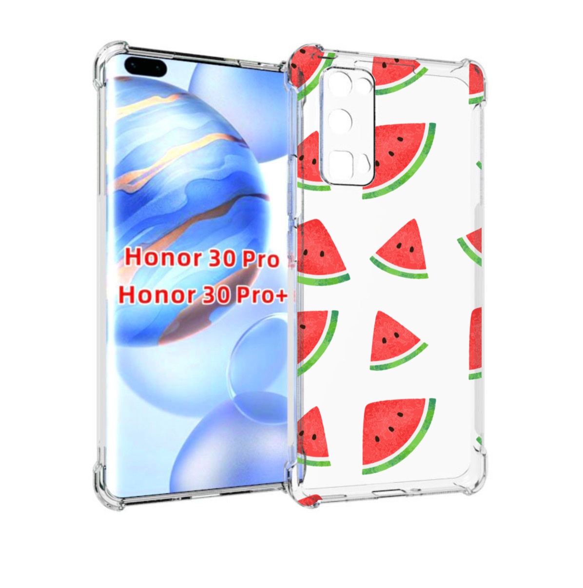

Чехол бампер MyPads арбузики для Honor 30 Pro, Прозрачный, Tocco