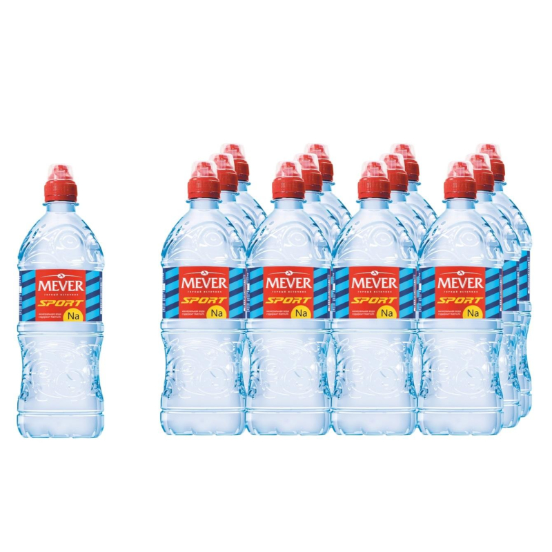 Вода питьевая Mever природная негазированная ПЭТ 0,75л 12шт/уп