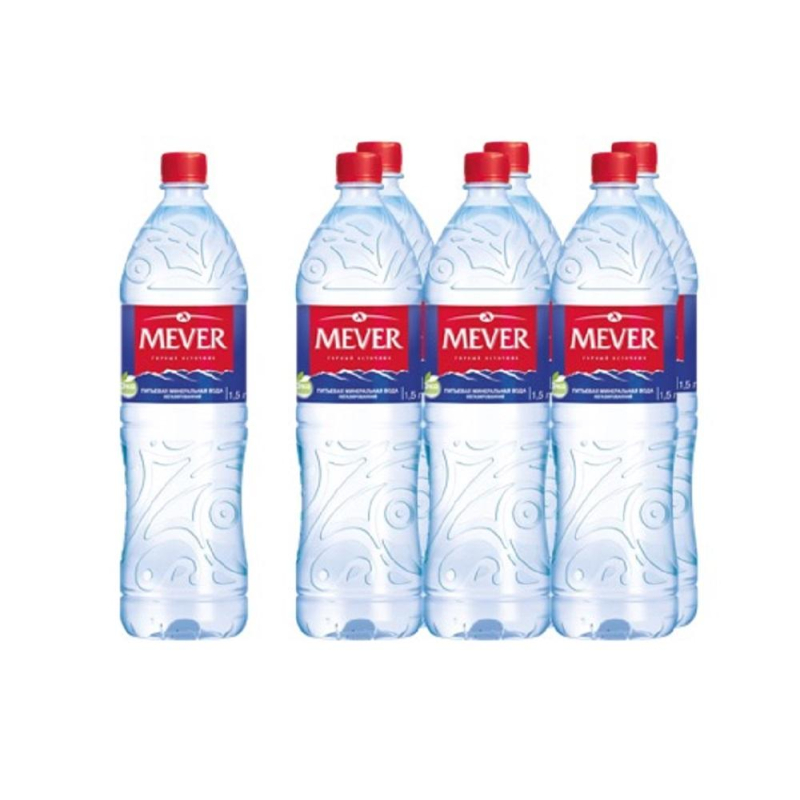 Вода питьевая Mever природная негазированная ПЭТ 1,5л 6шт/уп