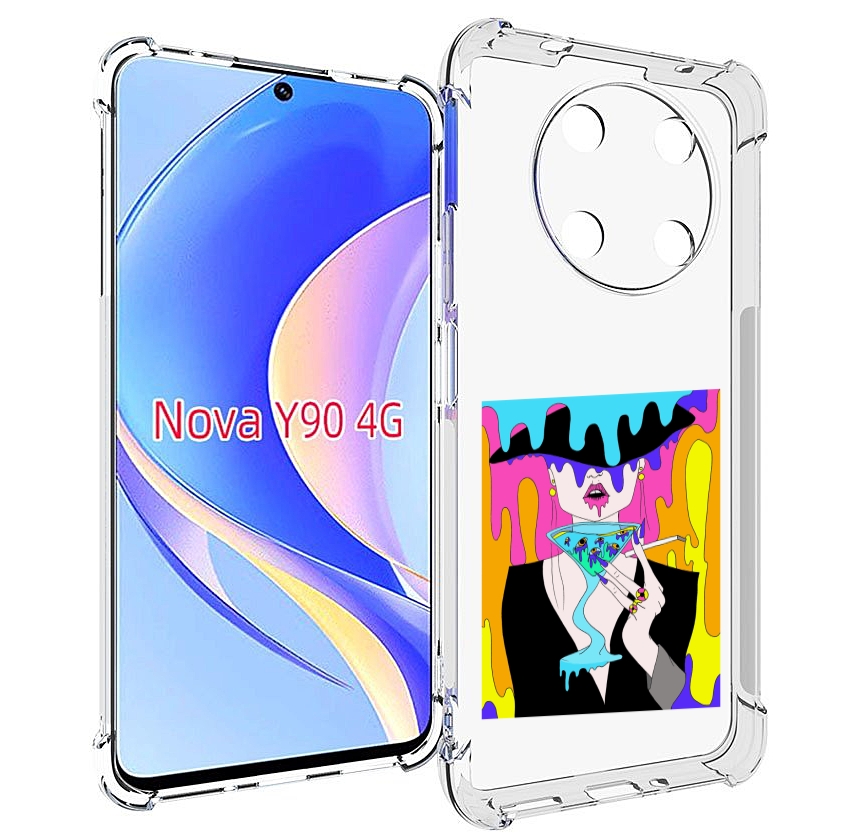 

Чехол MyPads плавленая девушка акварель женский для Huawei Nova Y90 (CTR-LX1), Tocco