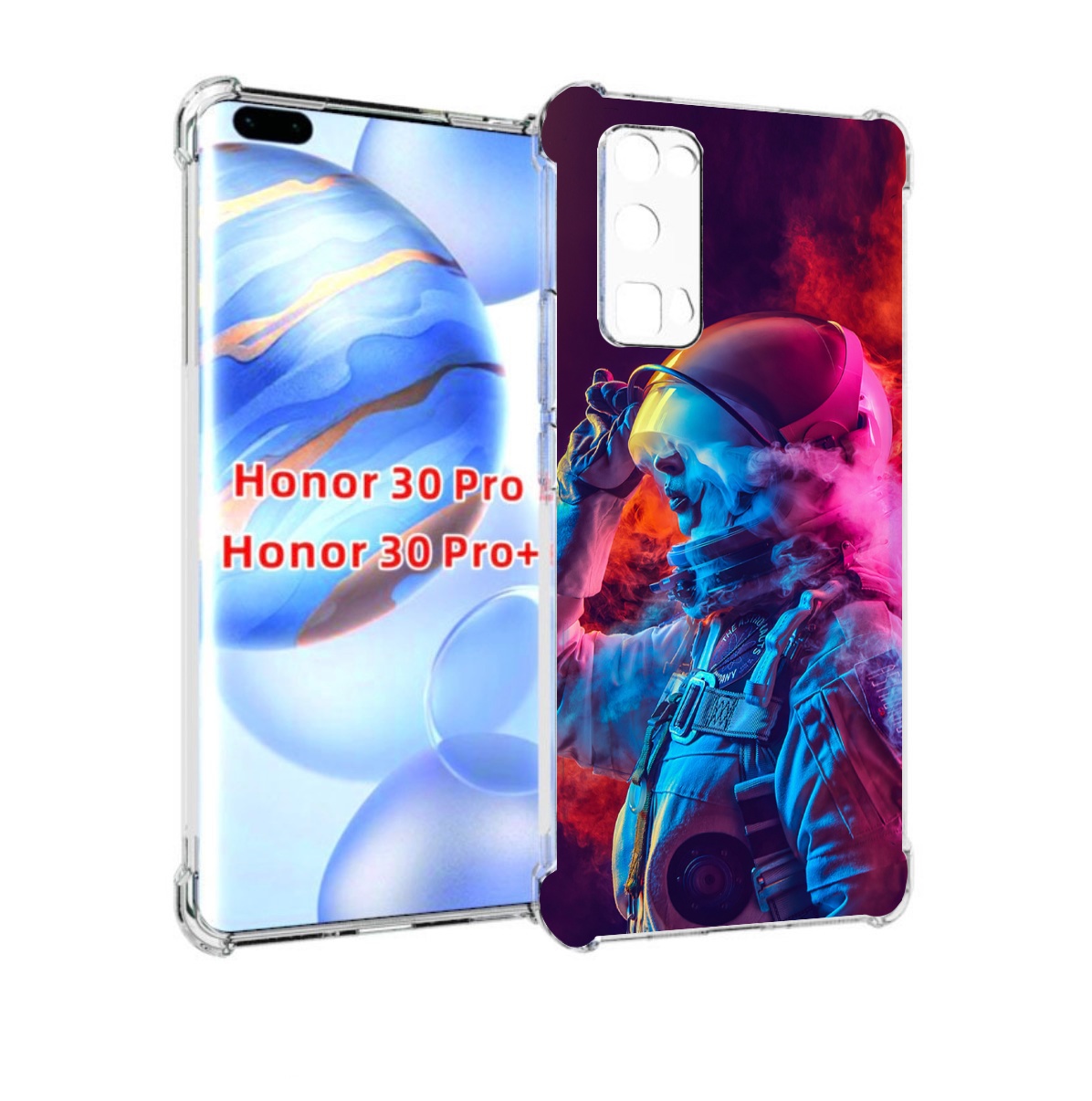 

Чехол бампер MyPads астронавт в дыму для Honor 30 Pro Honor, Прозрачный, Tocco