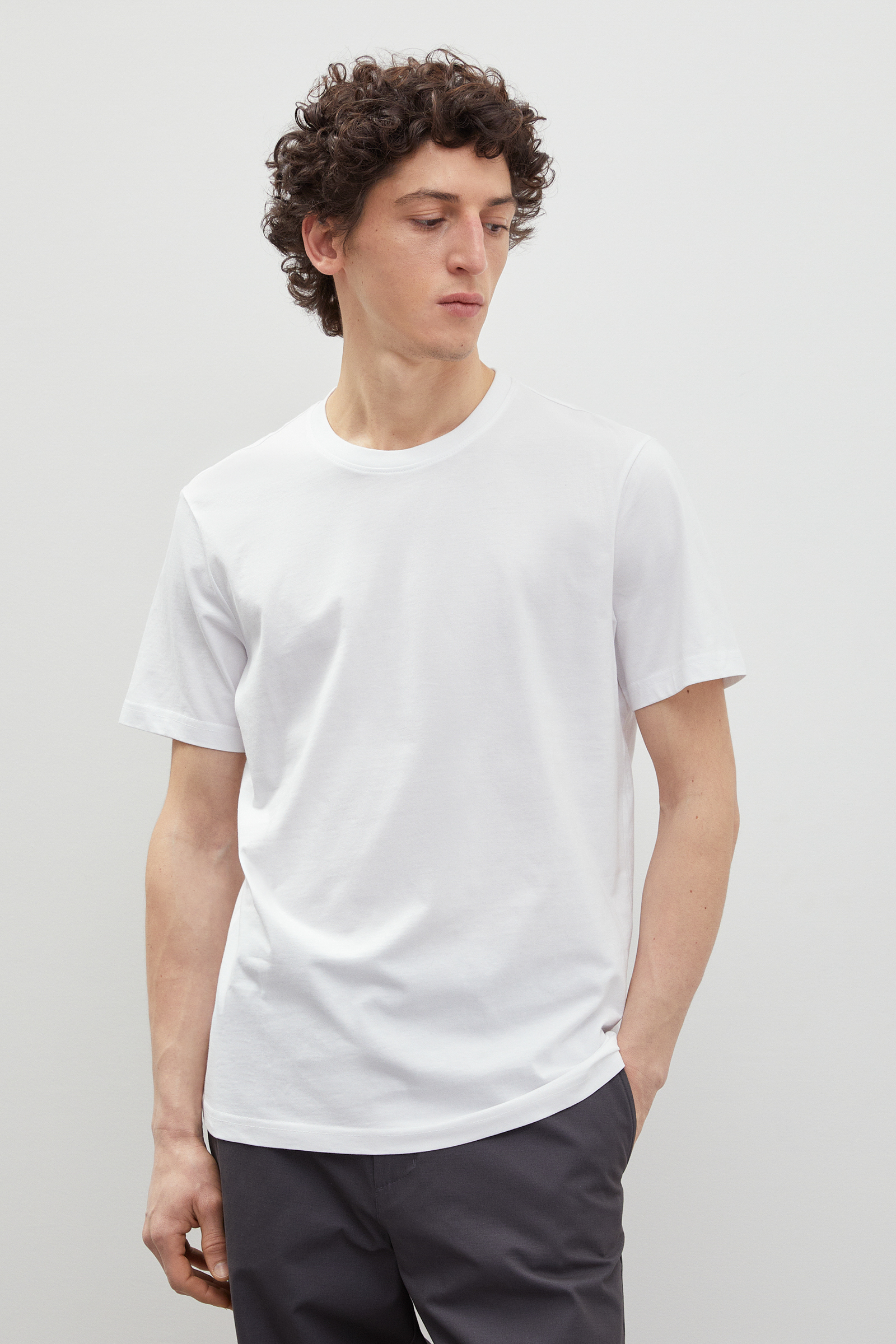 

Футболка мужская Finn Flare BAS-20049 белая 2XL, Белый, BAS-20049