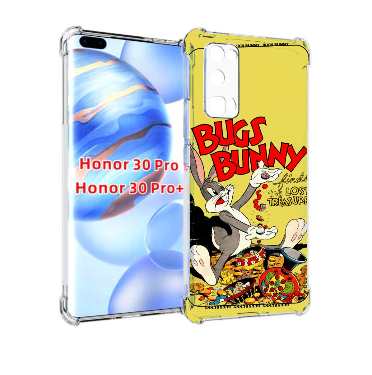 

Чехол бампер MyPads бакс-банни-и-еда для Honor 30 Pro Honor, Прозрачный, Tocco