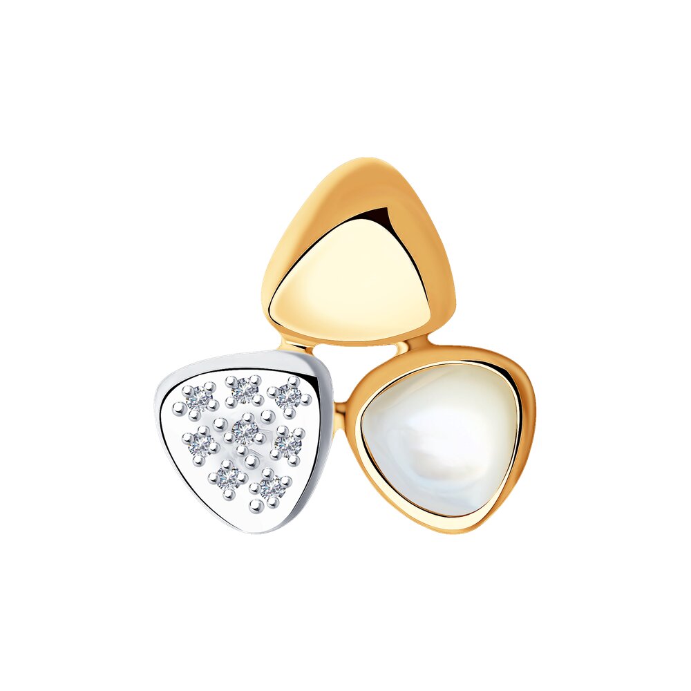 

Кулон из красного золота с бриллиантом/перламутром SOKOLOV Diamonds 1030762, 1030762