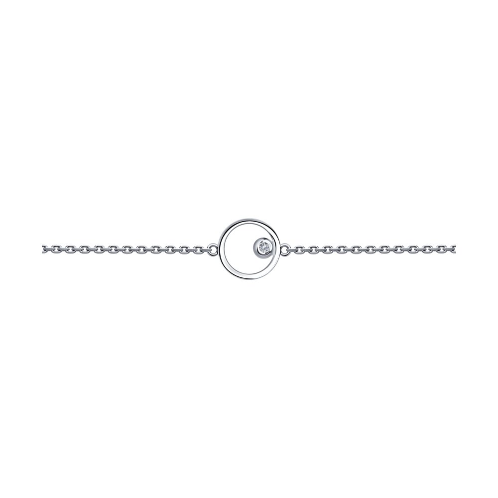 

Браслет из золота р. 16 SOKOLOV Diamonds 1050155, бриллиант, 1050155