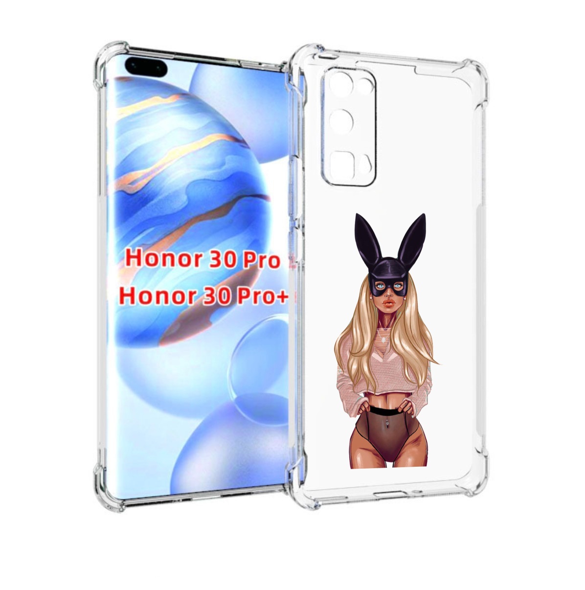 

Чехол бампер MyPads блондинка-с-ушками женский для Honor, Прозрачный, Tocco