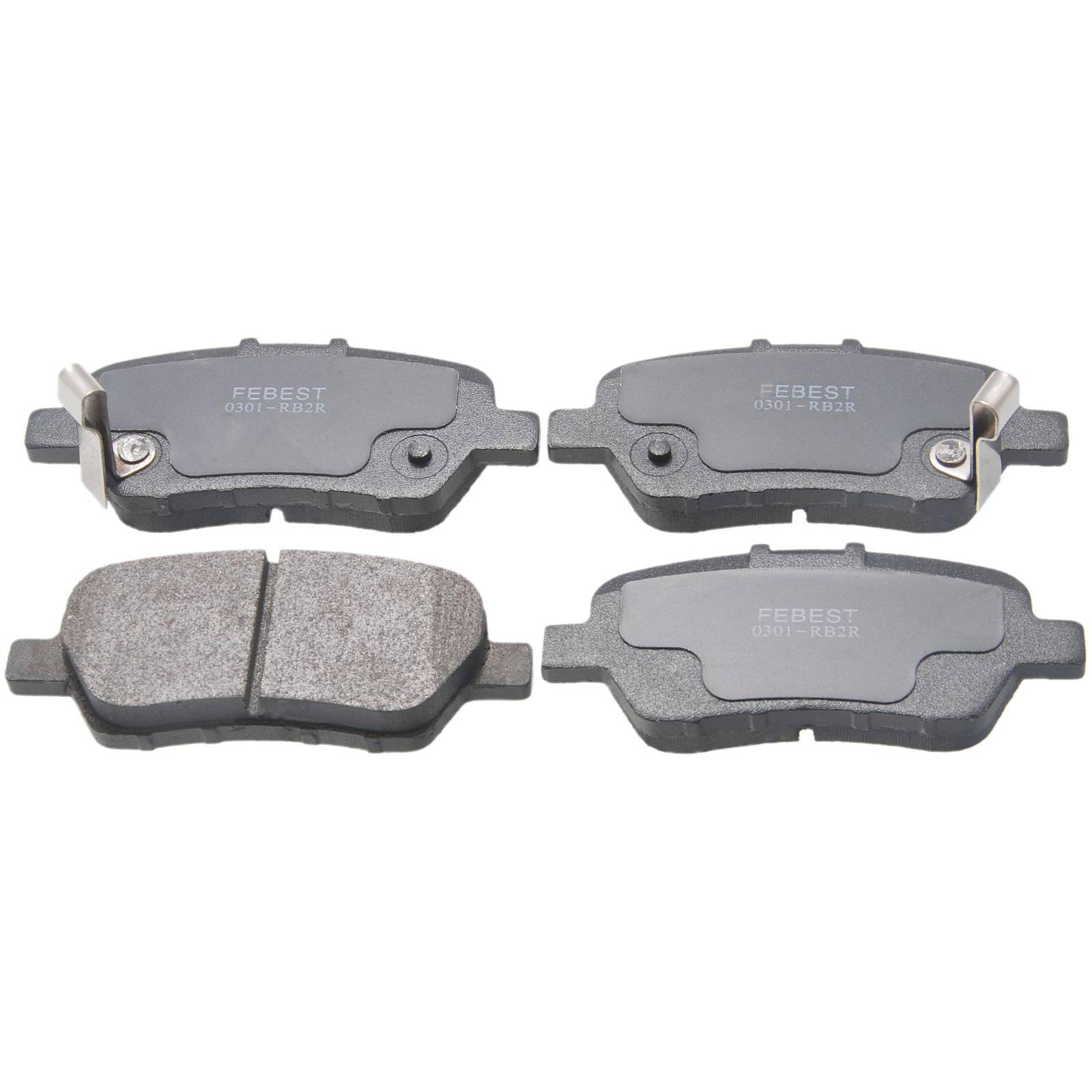 

Колодки тормозные задние (с противоскрипной пластиной) HONDA 0301-RB2R FEBEST