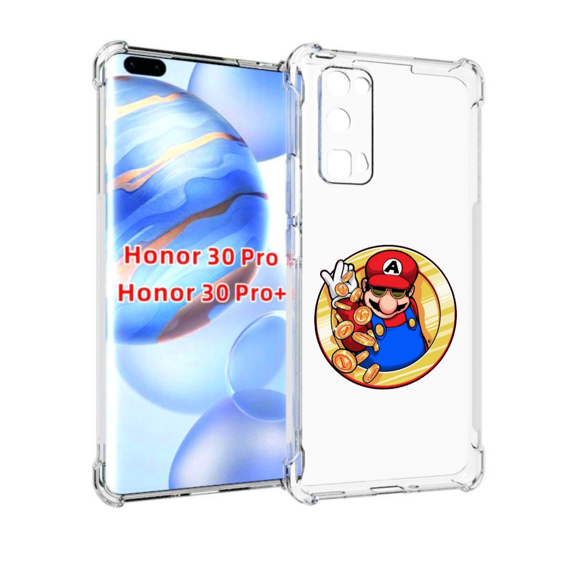 

Чехол бампер MyPads богатый марио для Honor 30 Pro, Прозрачный, Tocco