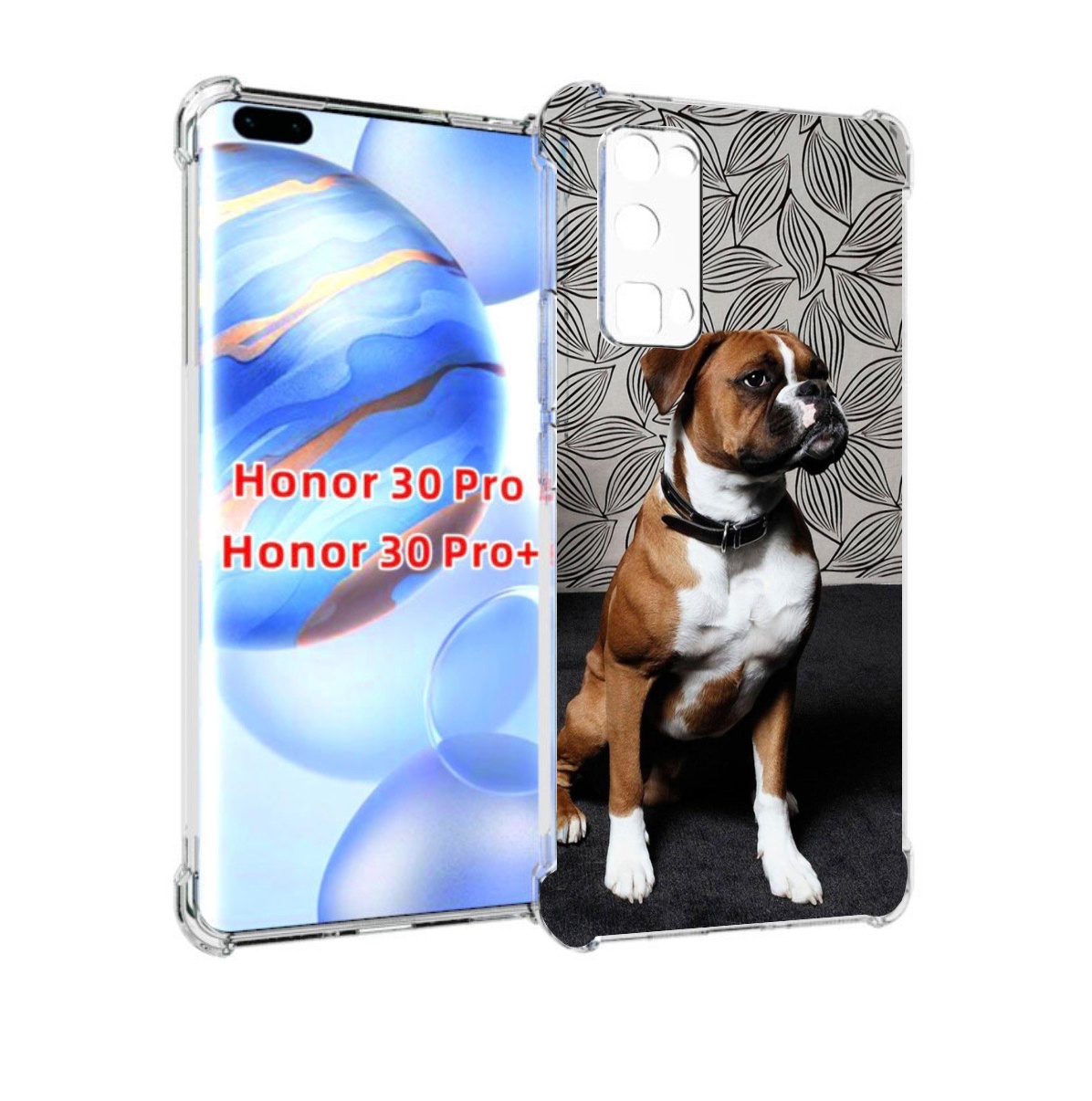 

Чехол бампер MyPads боксер собака для Honor 30 Pro, Прозрачный, Tocco
