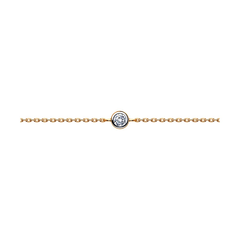

Браслет из золота р. 18 SOKOLOV Diamonds 1050206, бриллиант, 1050206