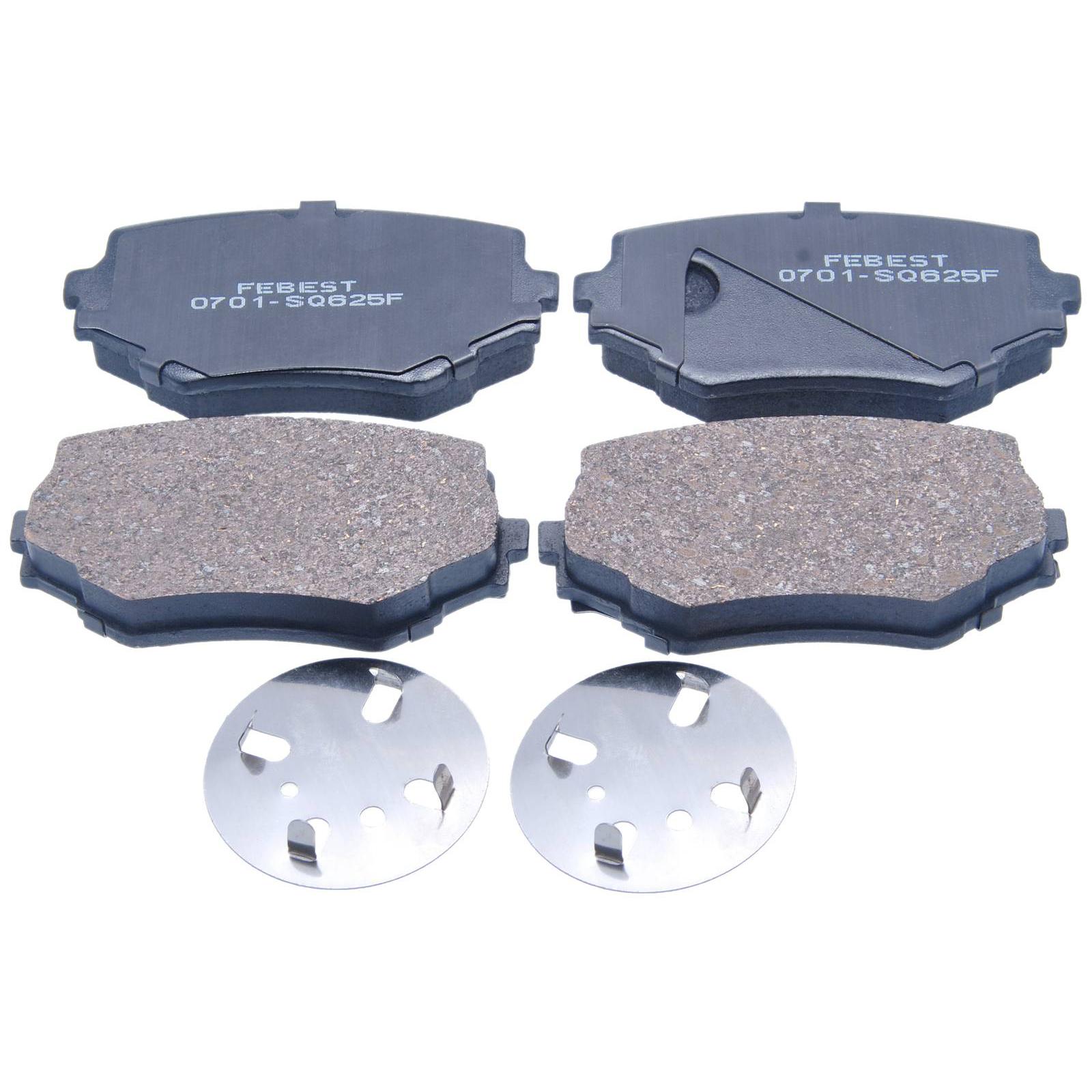 

Колодки тормозные передние комплект FEBEST 0701-SQ625F