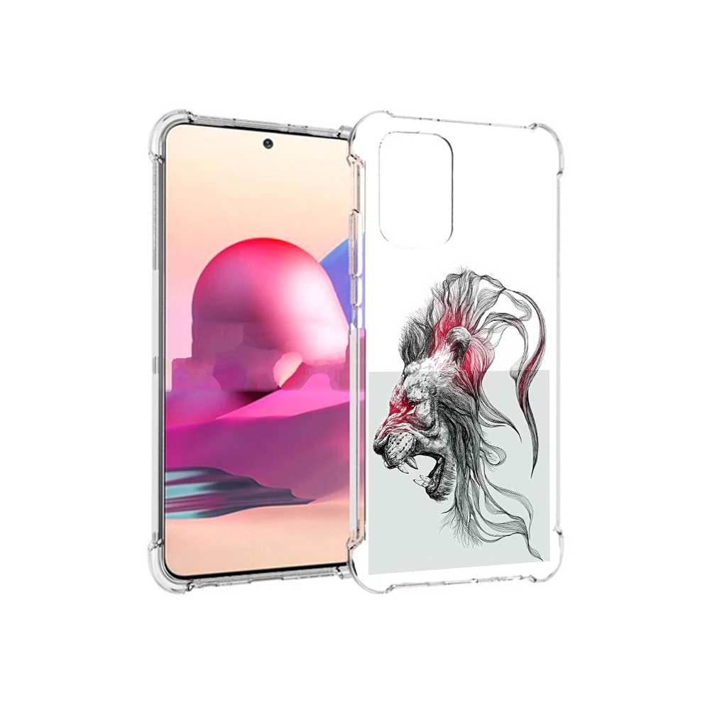 

Чехол MyPads Tocco для Xiaomi Redmi Note 10S разъяренный лев (PT158704.257.576), Прозрачный, Tocco