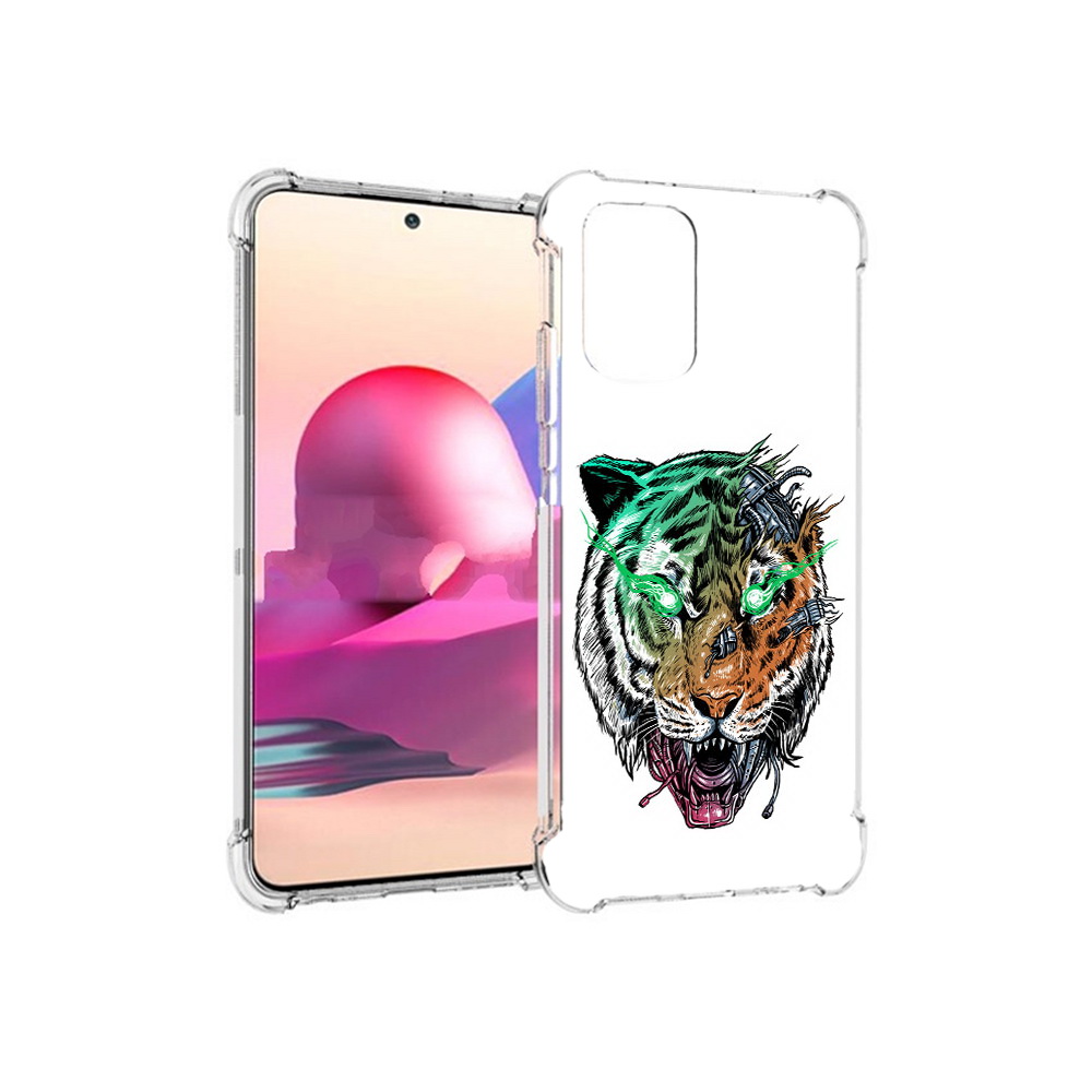 

Чехол MyPads Tocco для Xiaomi Redmi Note 10S робо-тигр (PT158704.257.584), Прозрачный, Tocco