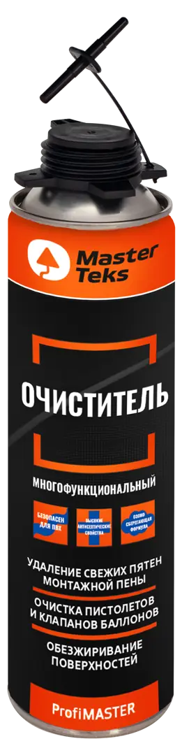 Очиститель монтажной пены Masterteks 500 мл очиститель битумных пятен probos 335 мл