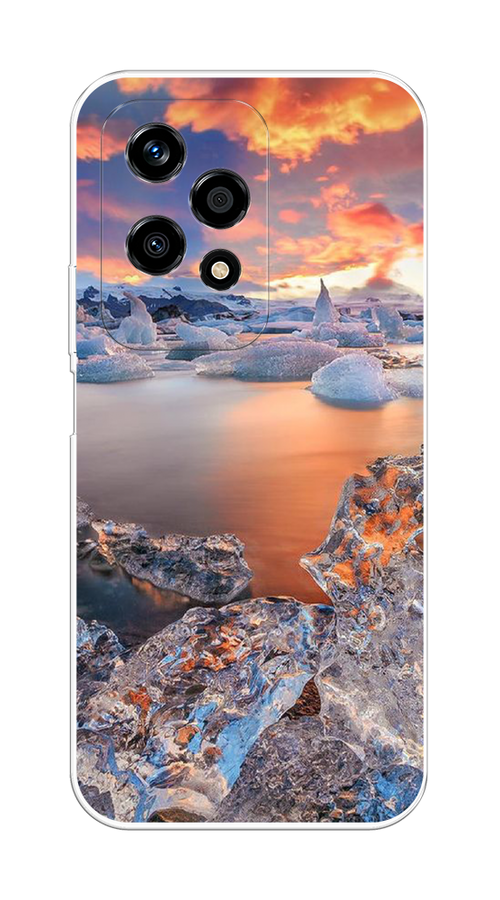 

Чехол на Honor 200 Lite "Ледники", Синий;оранжевый, 6124650-1